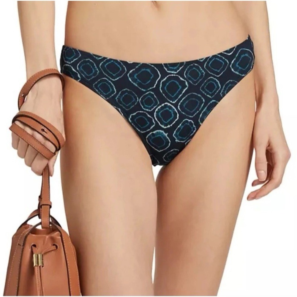Ulla Johnson Size P/ XS Dani Bikini Bottoms Blue Tie Dye Geometric Aquamarine